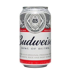 B.A. CERVEZA BUDWEISER  LATA 330 ML