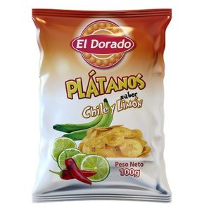 S.N. PLATANITOS CHILE Y LIMON EL DORADO 100 GR.