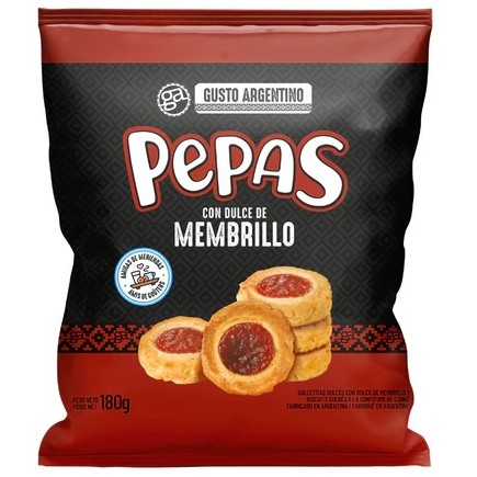 PEPAS CON DULCE DE MEMBRILLO 180 GR. GUSTO ARGENT