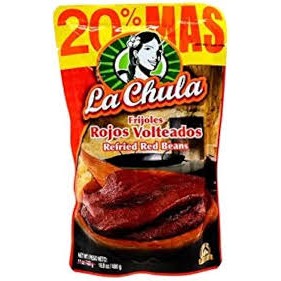 C.V. FRIJOL ROJOS VOLTEADOS 283 GR. LA CHULA