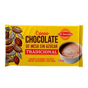 I.T. CHOCOLATE TRADICION S/AZUCAR 250GR/20 DORADO